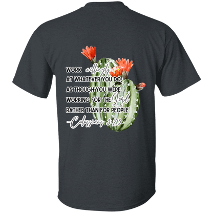 Colossians 3:23 red 5.3 oz. T-Shirt