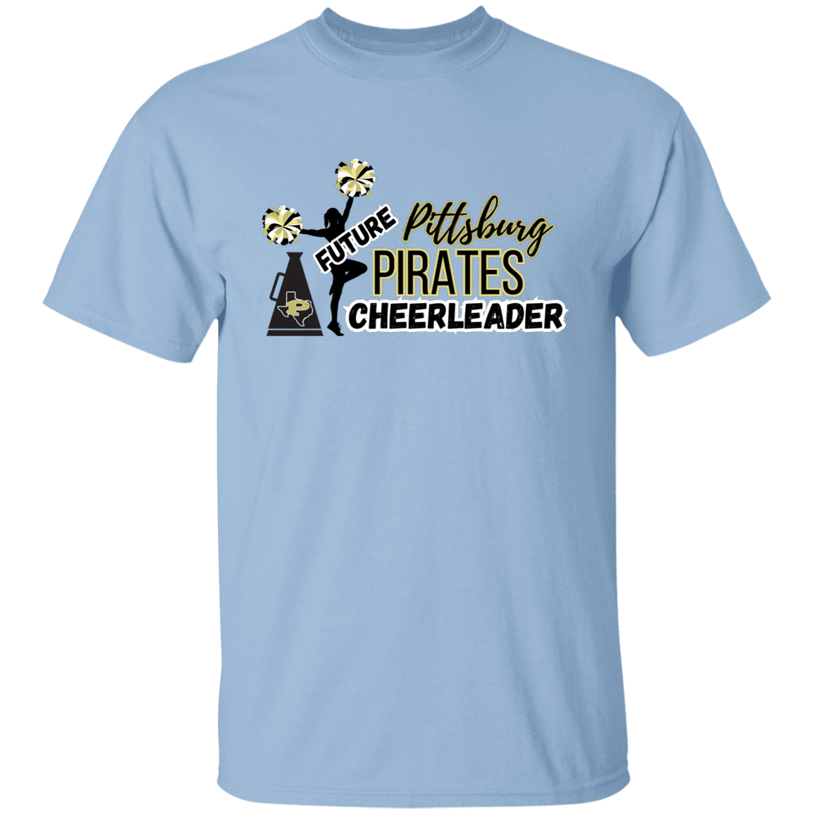 Future Pitt Pirate Cheerleader Youth 5.3 oz 100% Cotton T-Shirt