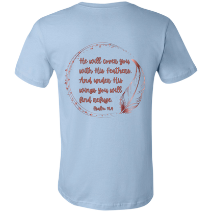 Psalm 91:4 Mauve Unisex Jersey Short-Sleeve T-Shirt