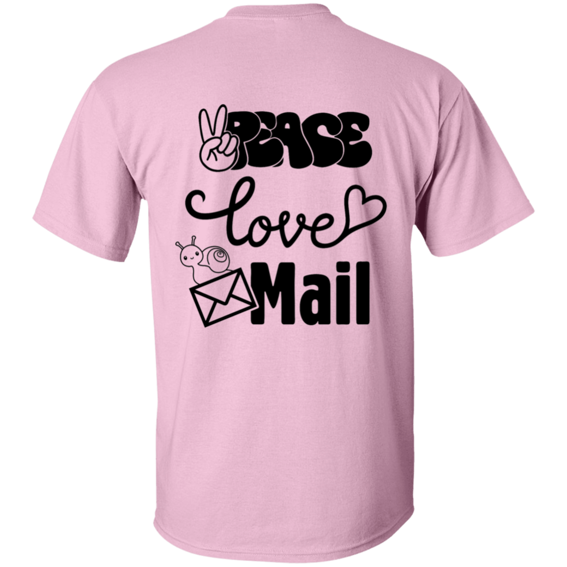 Peace Love Mail 1 B- 5.3 oz. T-Shirt