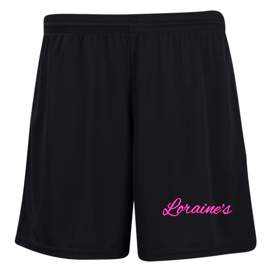 Loraine's Pink Ladies' Moisture-Wicking 7 inch Inseam Training Shorts