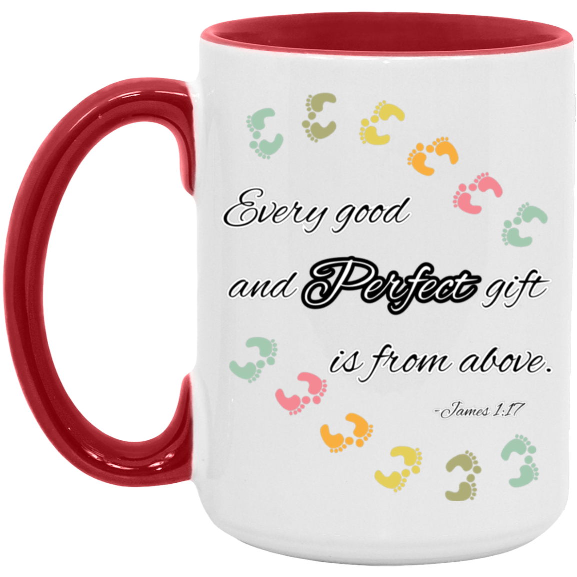 James 1:17 feet 15oz Accent Mug
