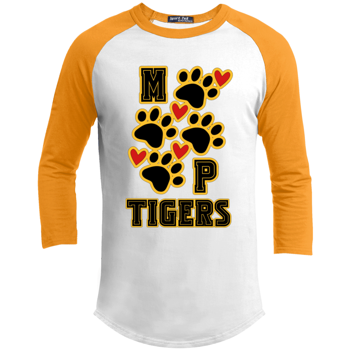 MP Tigers Heart & Sole- Youth 3/4 Raglan Sleeve Shirt