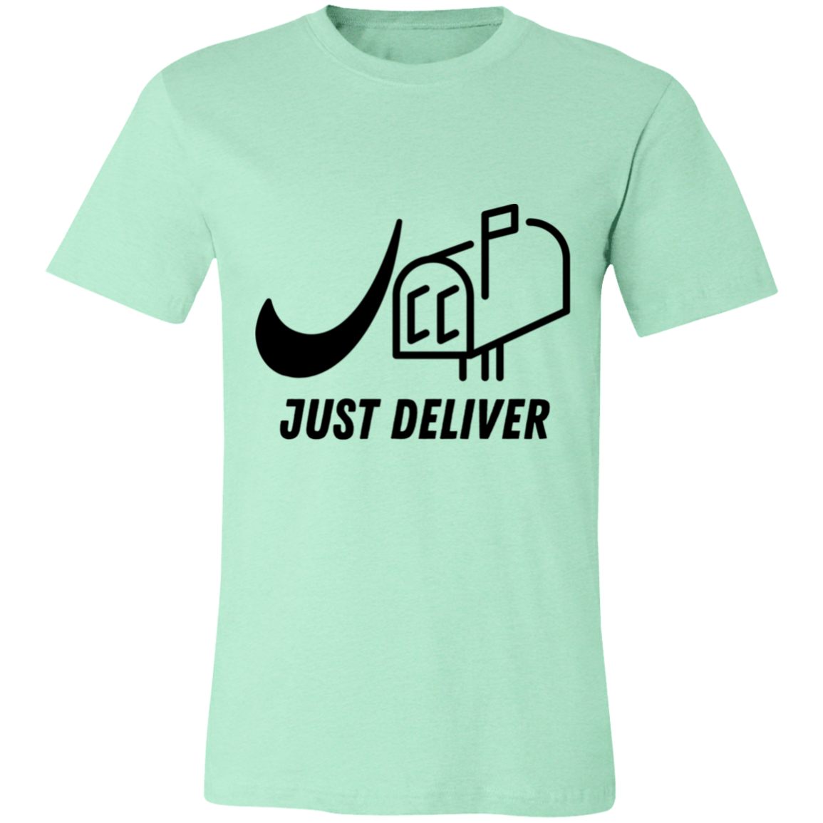 Just Deliver Mailbox Black Unisex Jersey Short-Sleeve T-Shirt