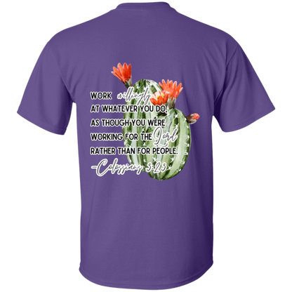 Colossians 3:23 red 5.3 oz. T-Shirt