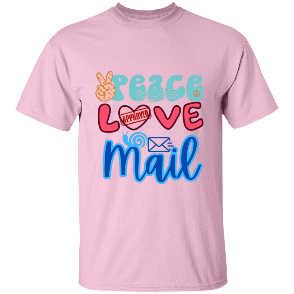 Peace Love Mail 2C- 5.3 oz. T-Shirt