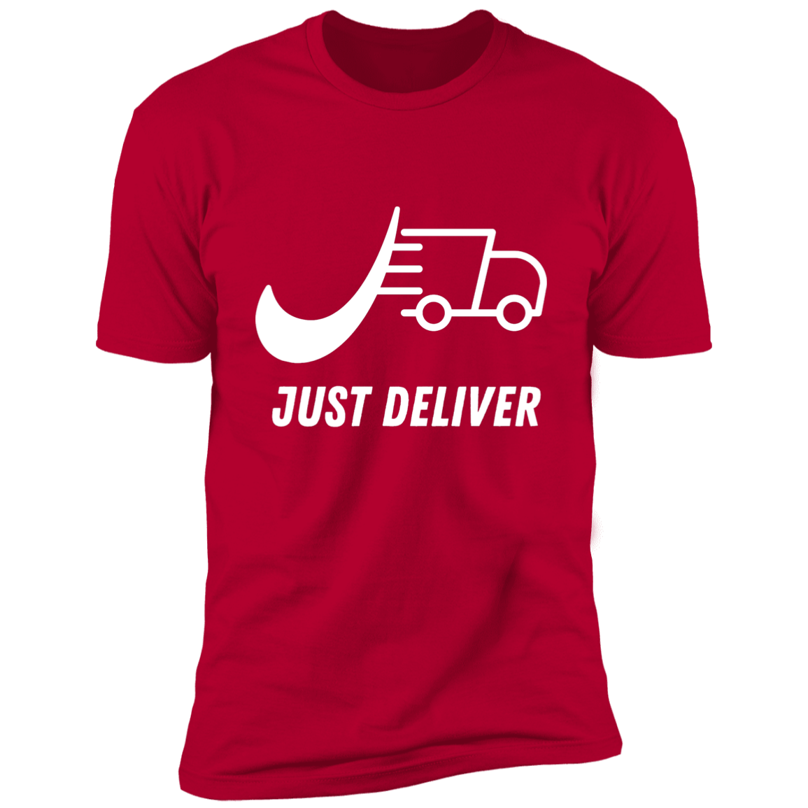 Just Deliver Truck White Premium Short Sleeve T-Shirt