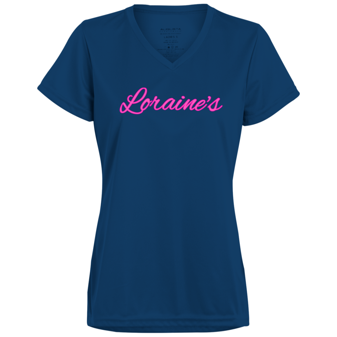 Loraine's Pink Ladies’ Moisture-Wicking V-Neck Tee