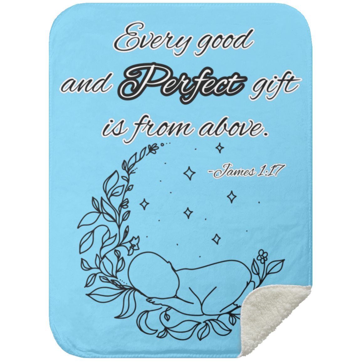 James 1:17 Mink Sherpa Blanket 30x40