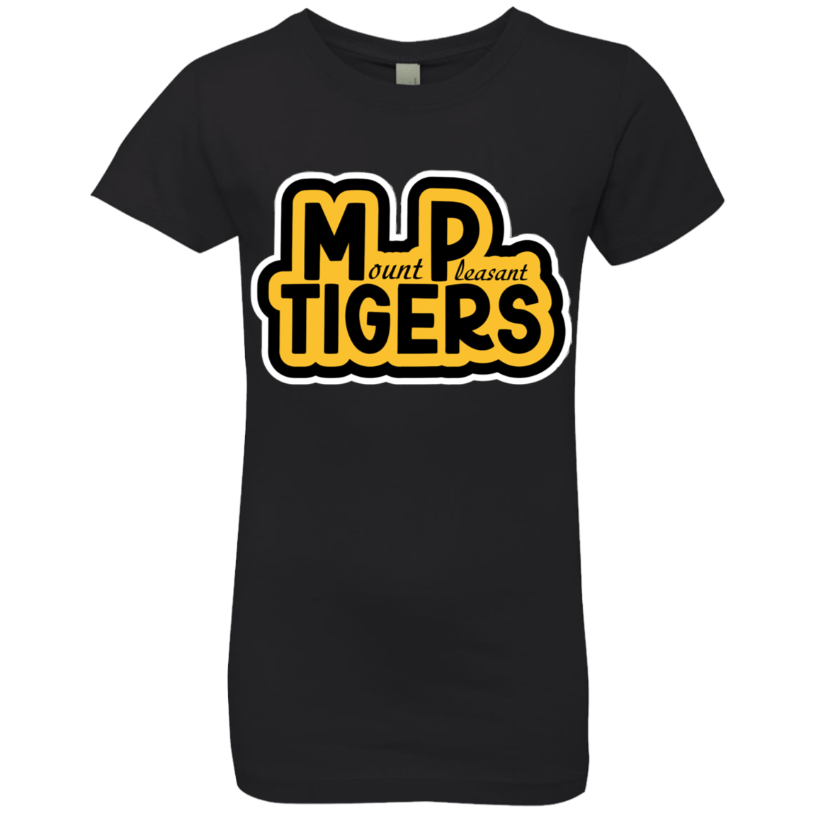 MP Tiger's Black & Gold- Girls' Princess T-Shirt