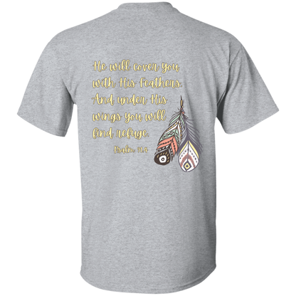Psalm 91:4 yellow 5.3 oz. T-Shirt