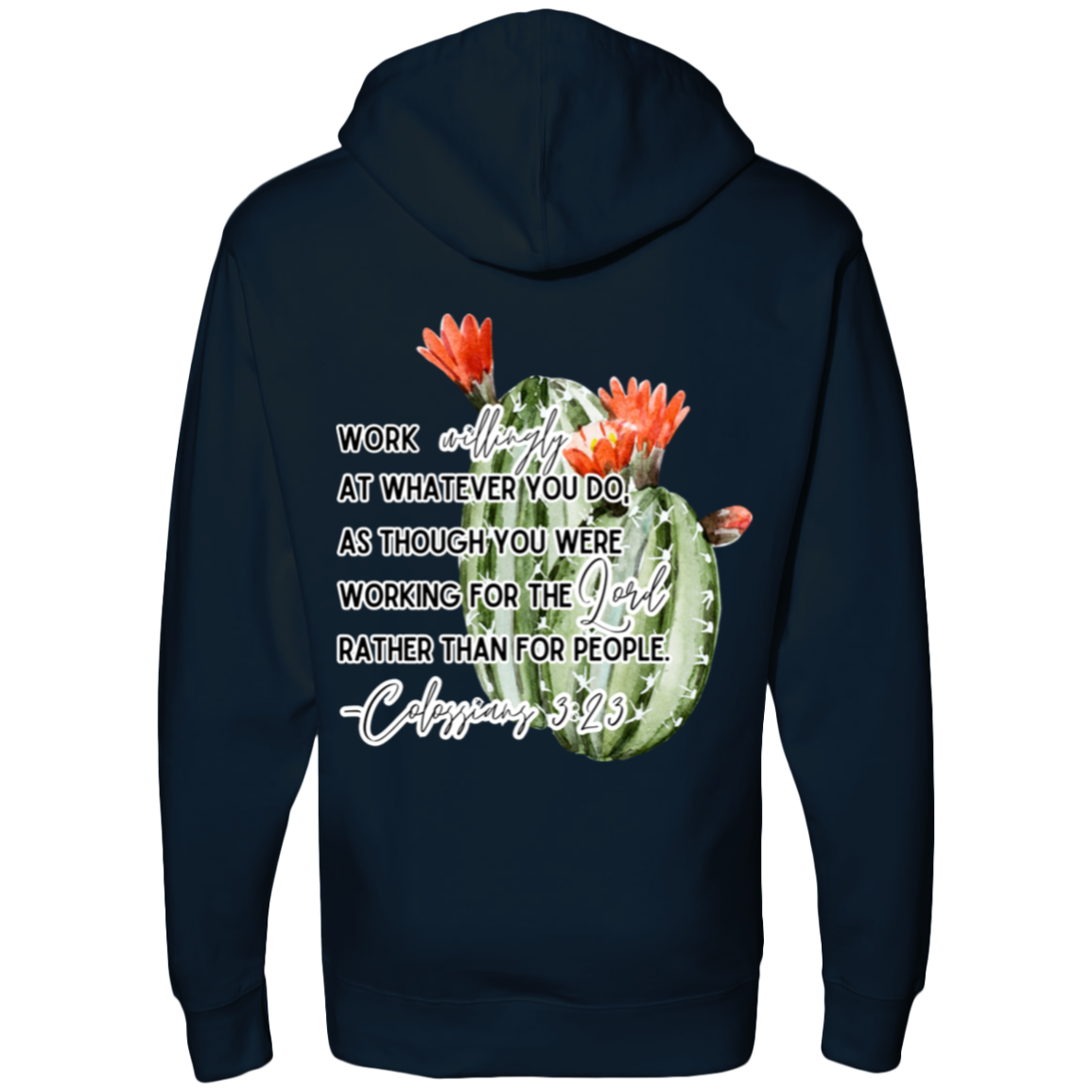 Colossians 3:23 red Midweight Hooded Sweatshirt