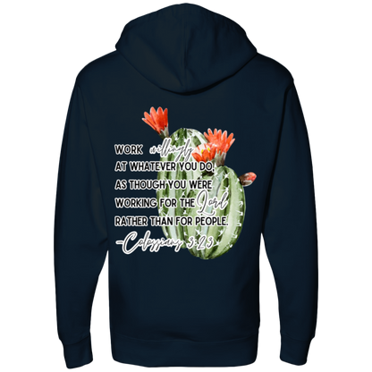 Colossians 3:23 red Midweight Hooded Sweatshirt