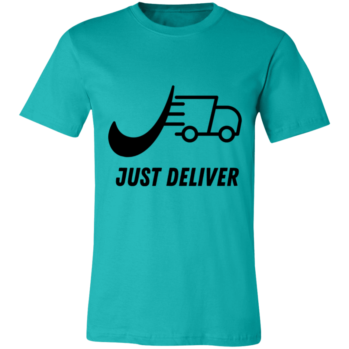 Just Deliver Truck Black Unisex Jersey Short-Sleeve T-Shirt