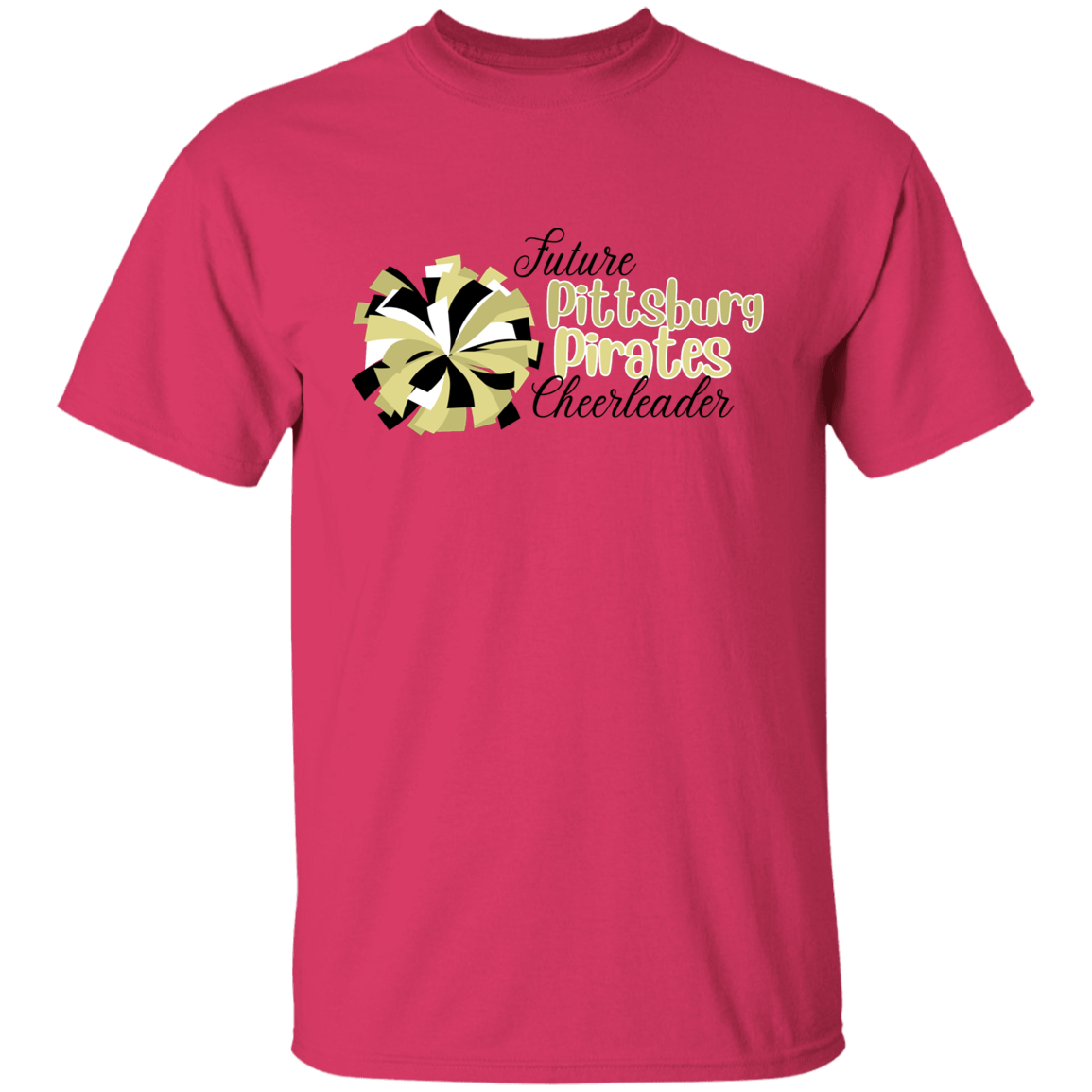 Future Pitt Pirate Cheer Pom Youth 5.3 oz 100% Cotton T-Shirt