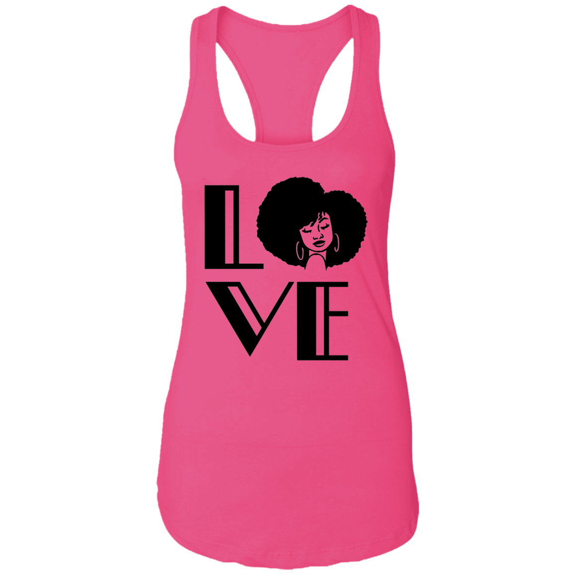 Afro Love- Ladies Ideal Racerback Tank