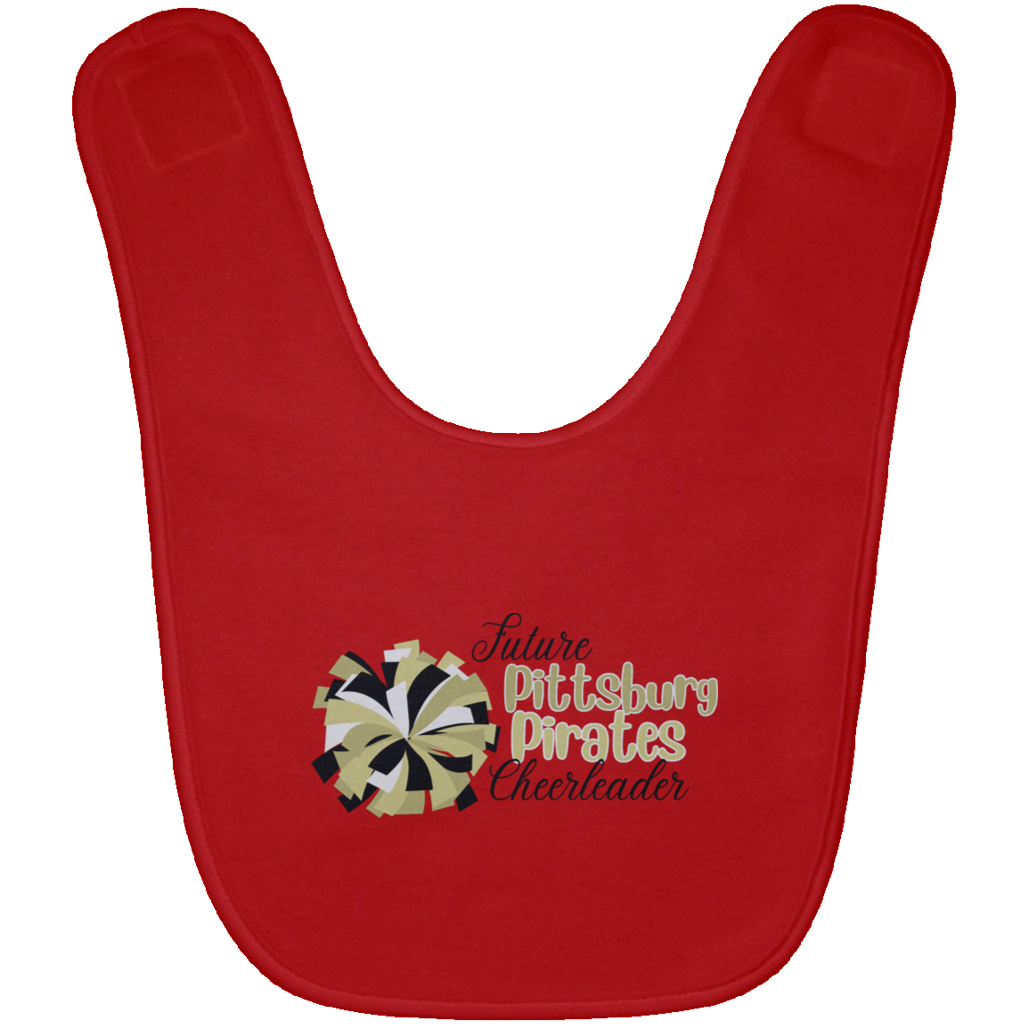 Future Pitt Pirate Cheer Pom Baby Bib