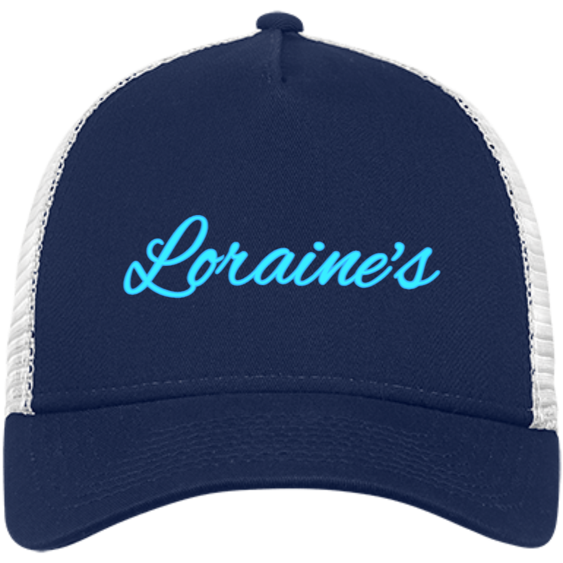 Loraine's Electric Blue Embroidered Snapback Trucker Cap