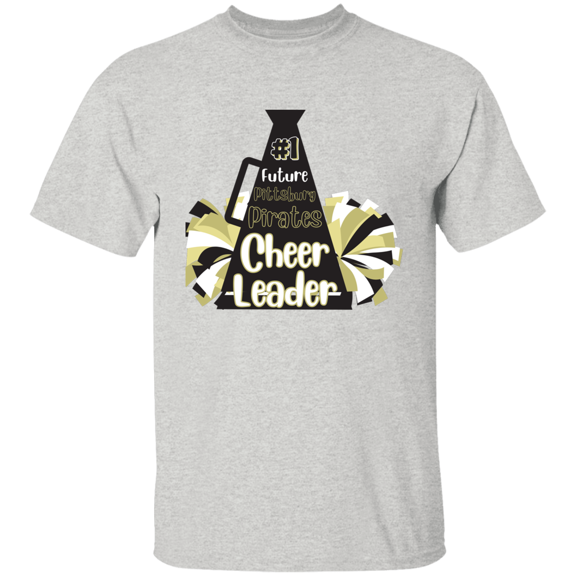 Future Pitt Pirate Cheer Megaphone Youth 5.3 oz 100% Cotton T-Shirt