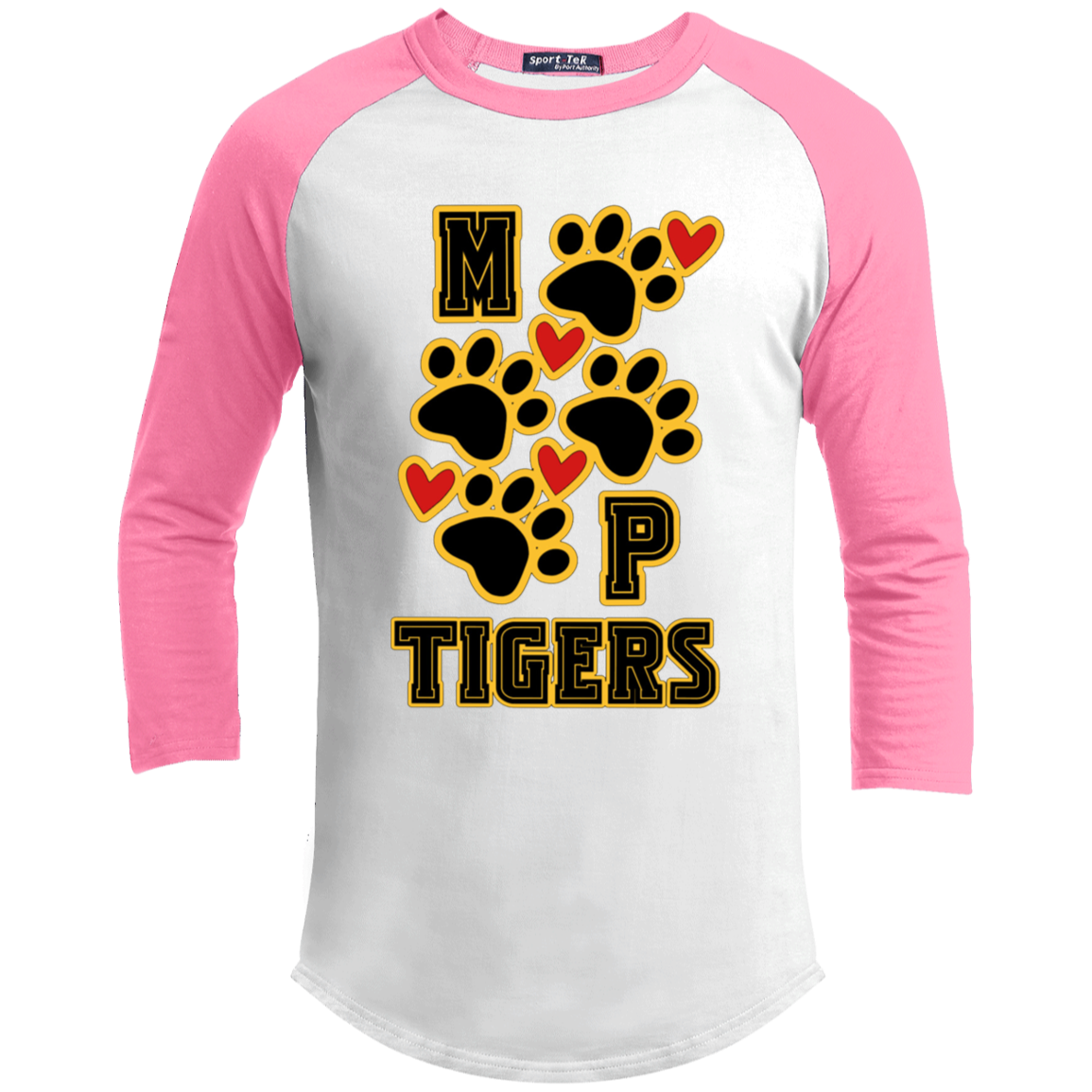 MP Tigers Heart & Sole- Youth 3/4 Raglan Sleeve Shirt