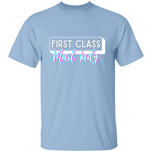First Class Mail Lady Glitch 2- 5.3 oz. T-Shirt