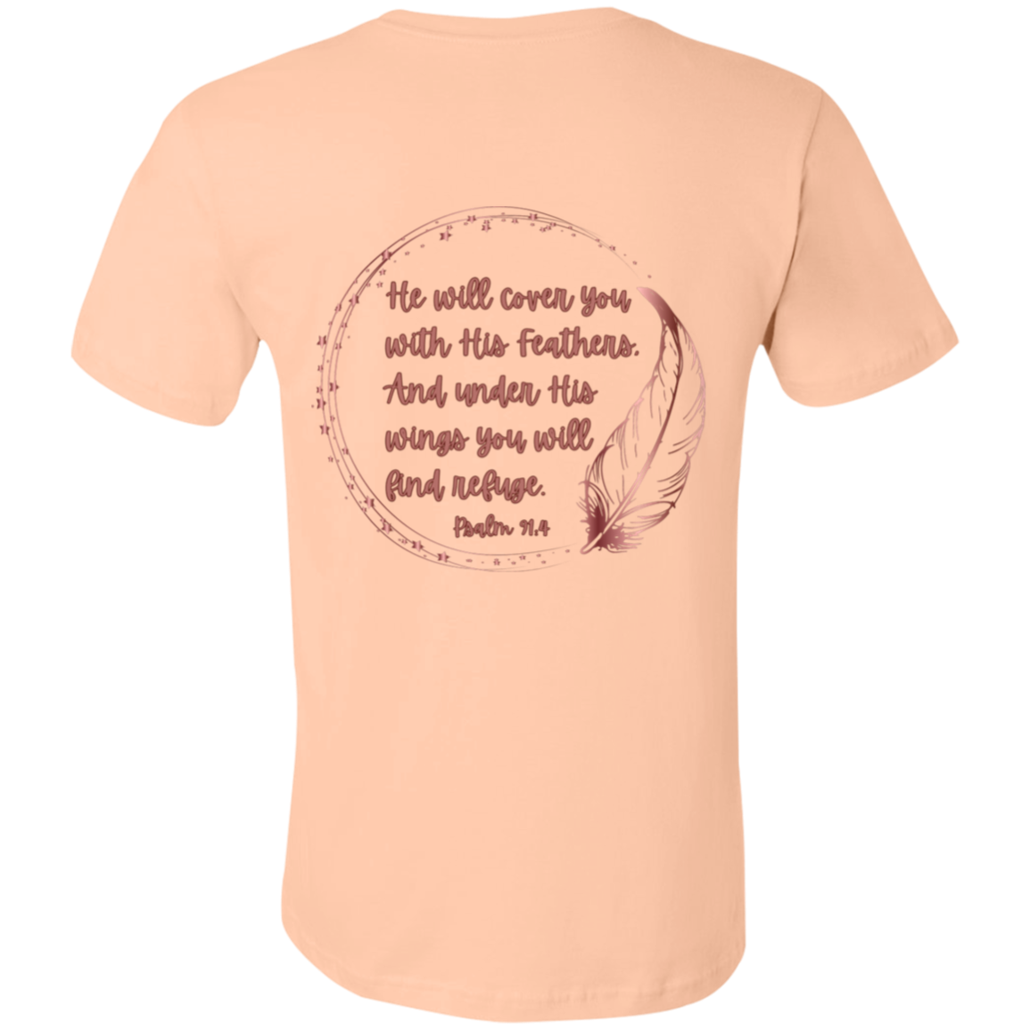 Psalm 91:4 Mauve Unisex Jersey Short-Sleeve T-Shirt