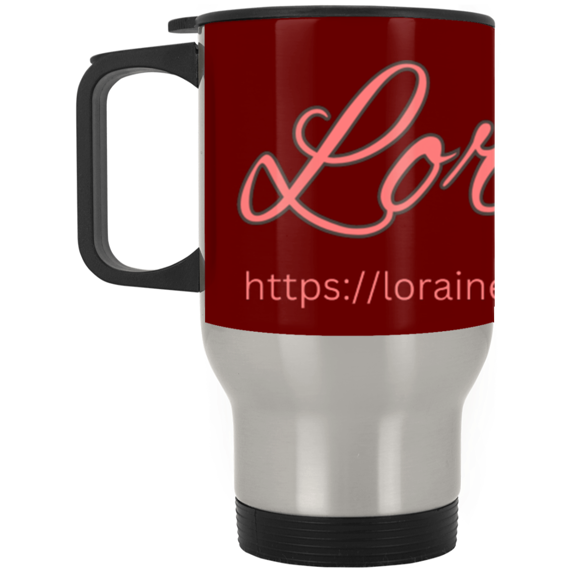 Logo & Site-P- Silver Stainless Travel Mug