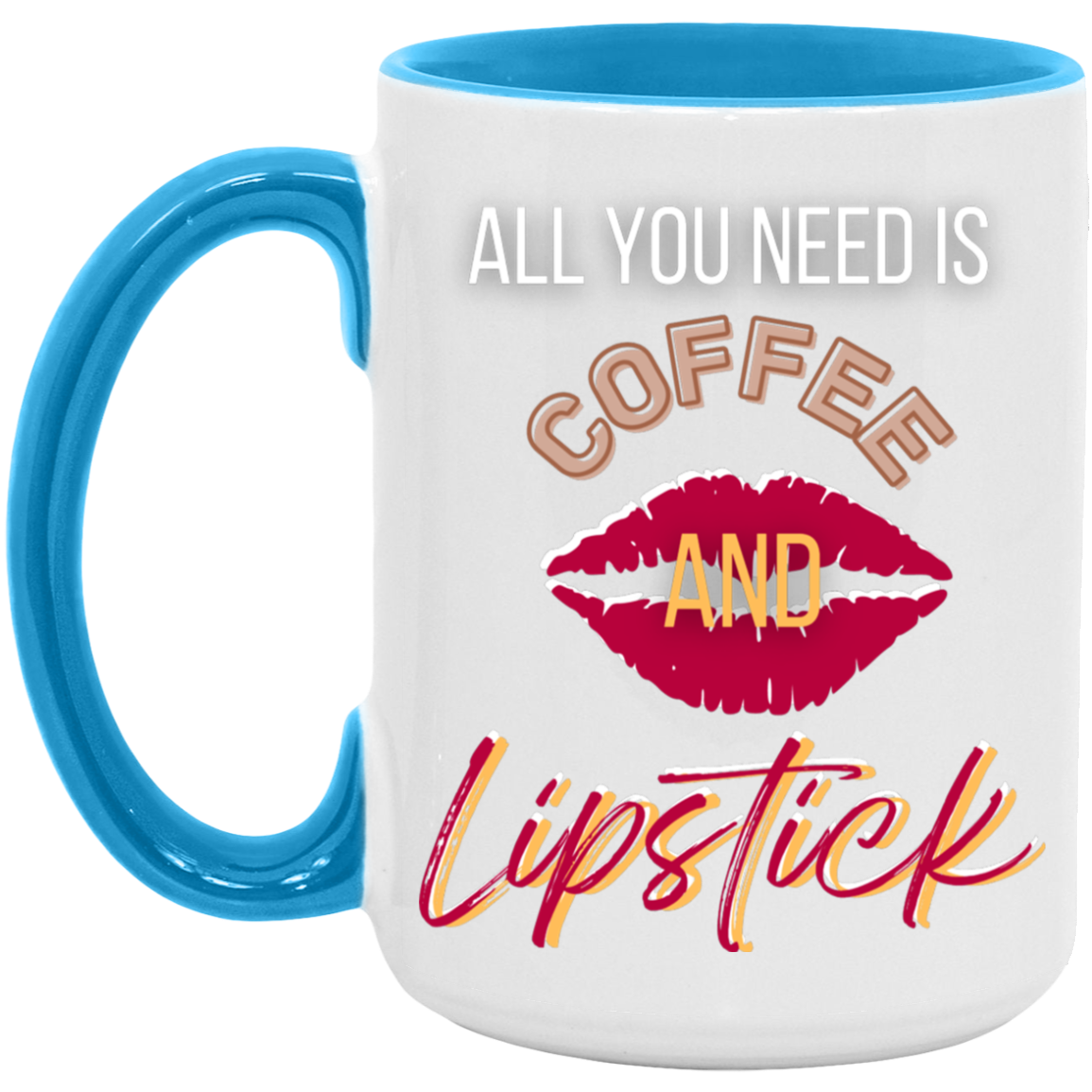 Coffee & Lipstick 15oz. Accent Mug