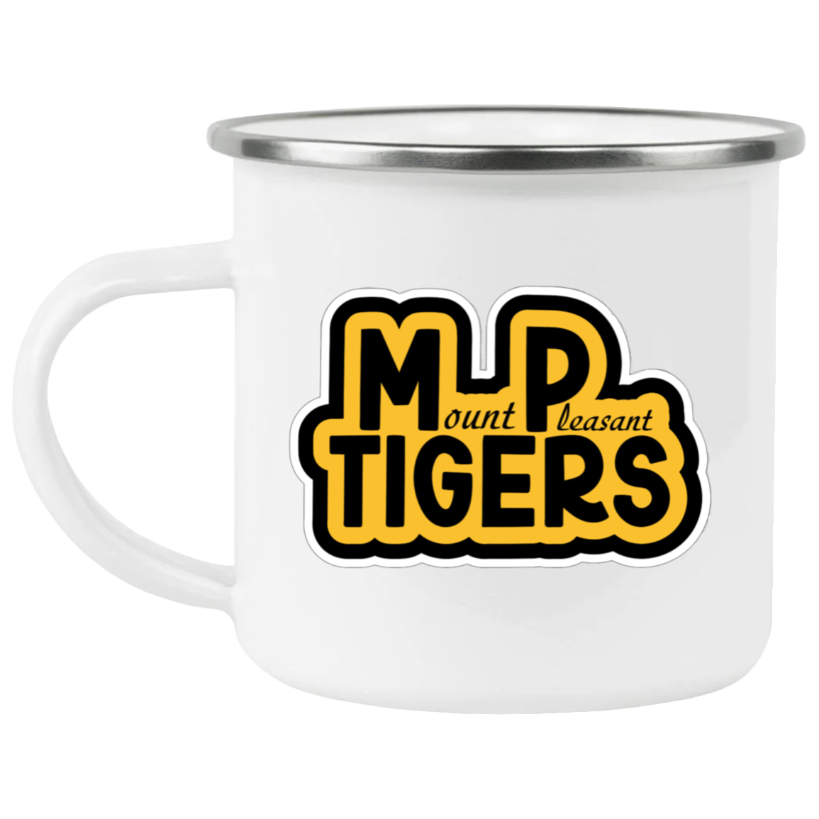 MP Tigers Black & Gold Enamel Camping Mug