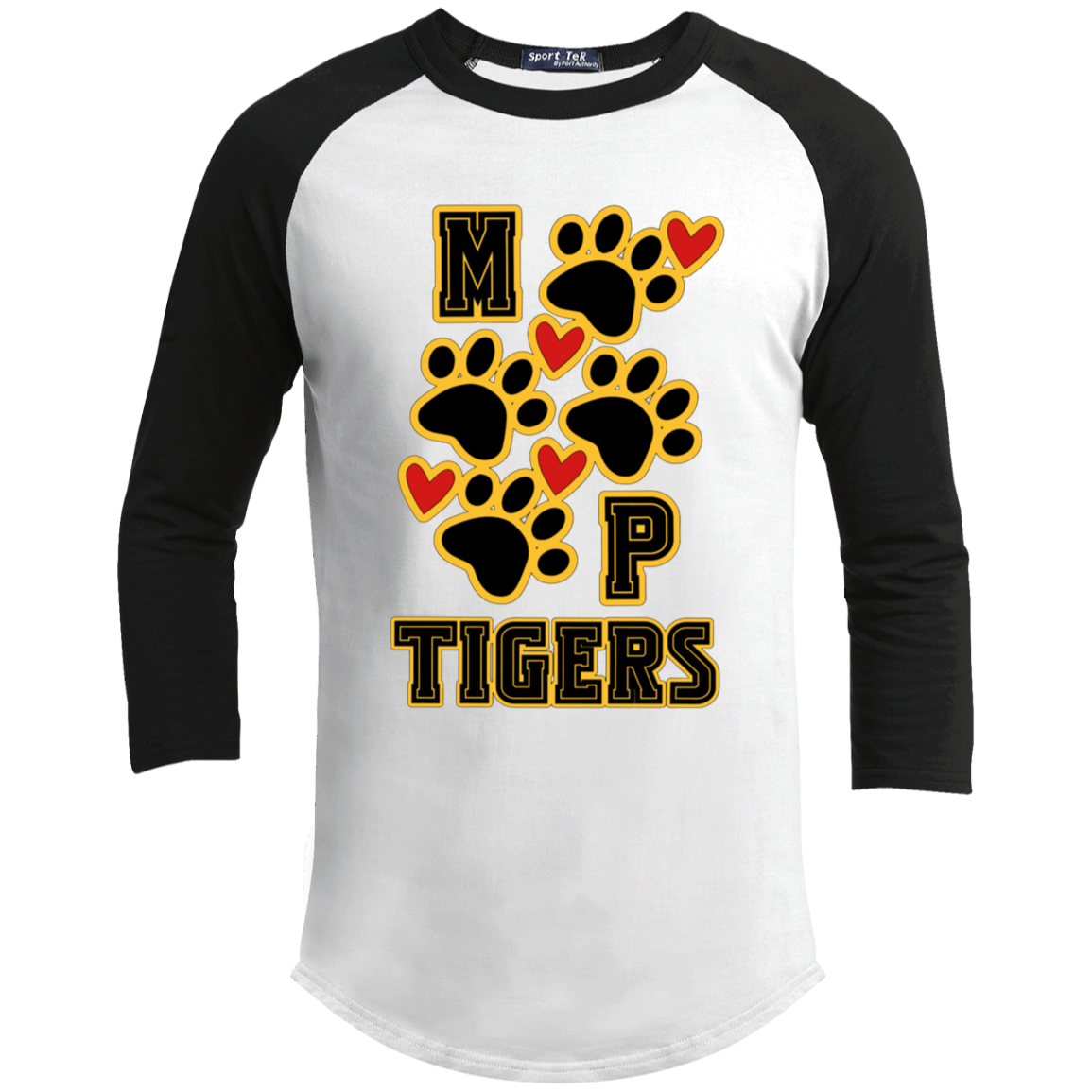 MP Tigers Heart & Sole- Youth 3/4 Raglan Sleeve Shirt