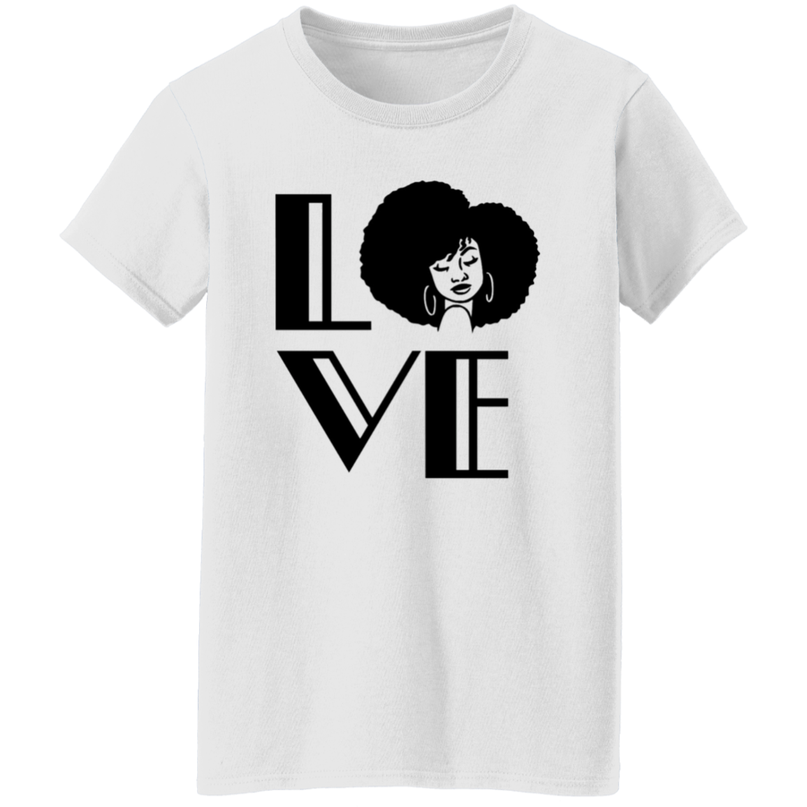Afro Love- Ladies' 5.3 oz. T-Shirt