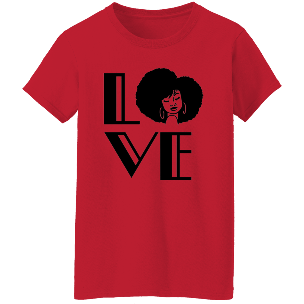 Afro Love- Ladies' 5.3 oz. T-Shirt