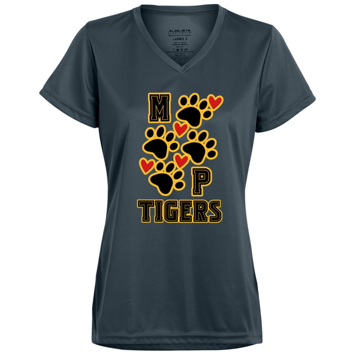 MP Tigers Heart & Sole V-Neck Tee