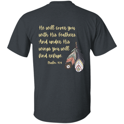 Psalm 91:4 yellow 5.3 oz. T-Shirt
