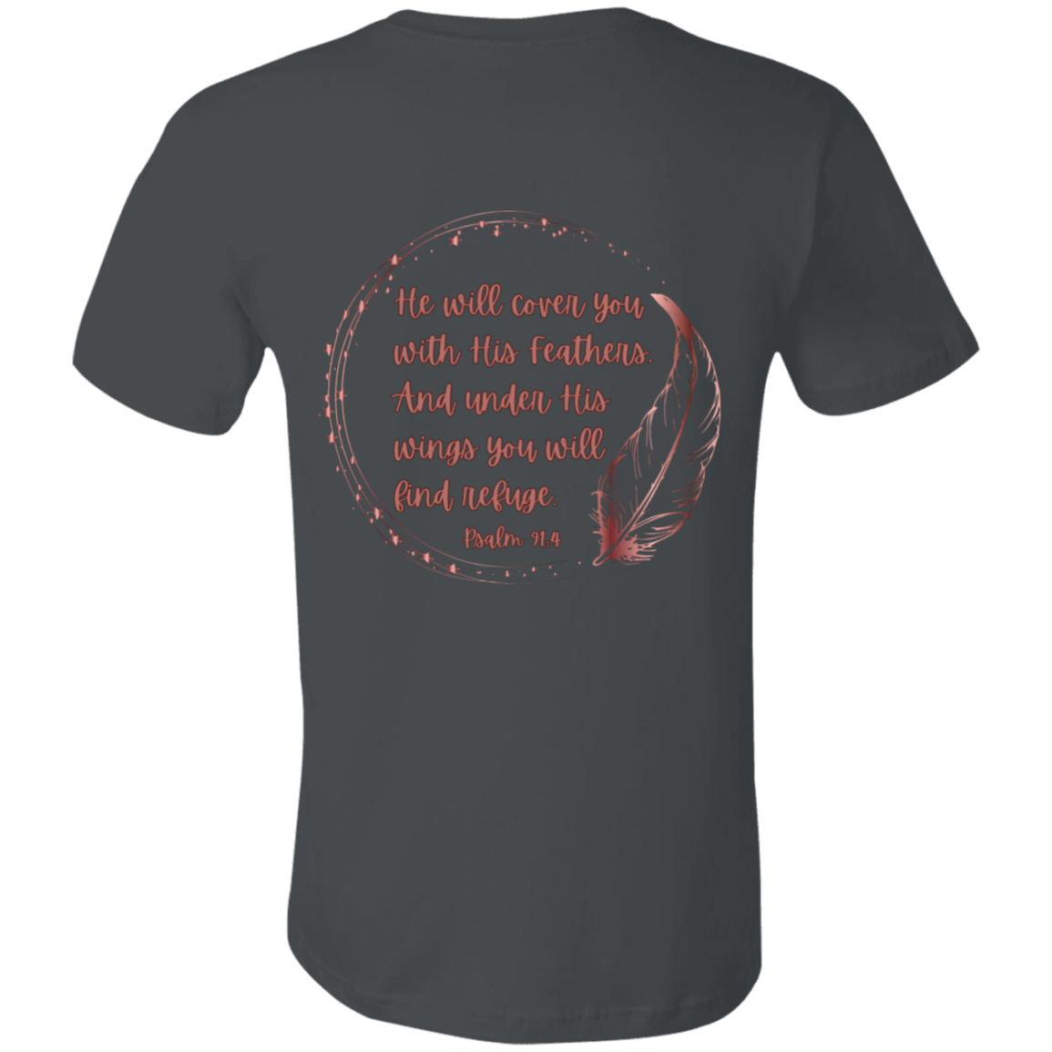 Psalm 91:4 Mauve Unisex Jersey Short-Sleeve T-Shirt