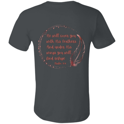 Psalm 91:4 Mauve Unisex Jersey Short-Sleeve T-Shirt