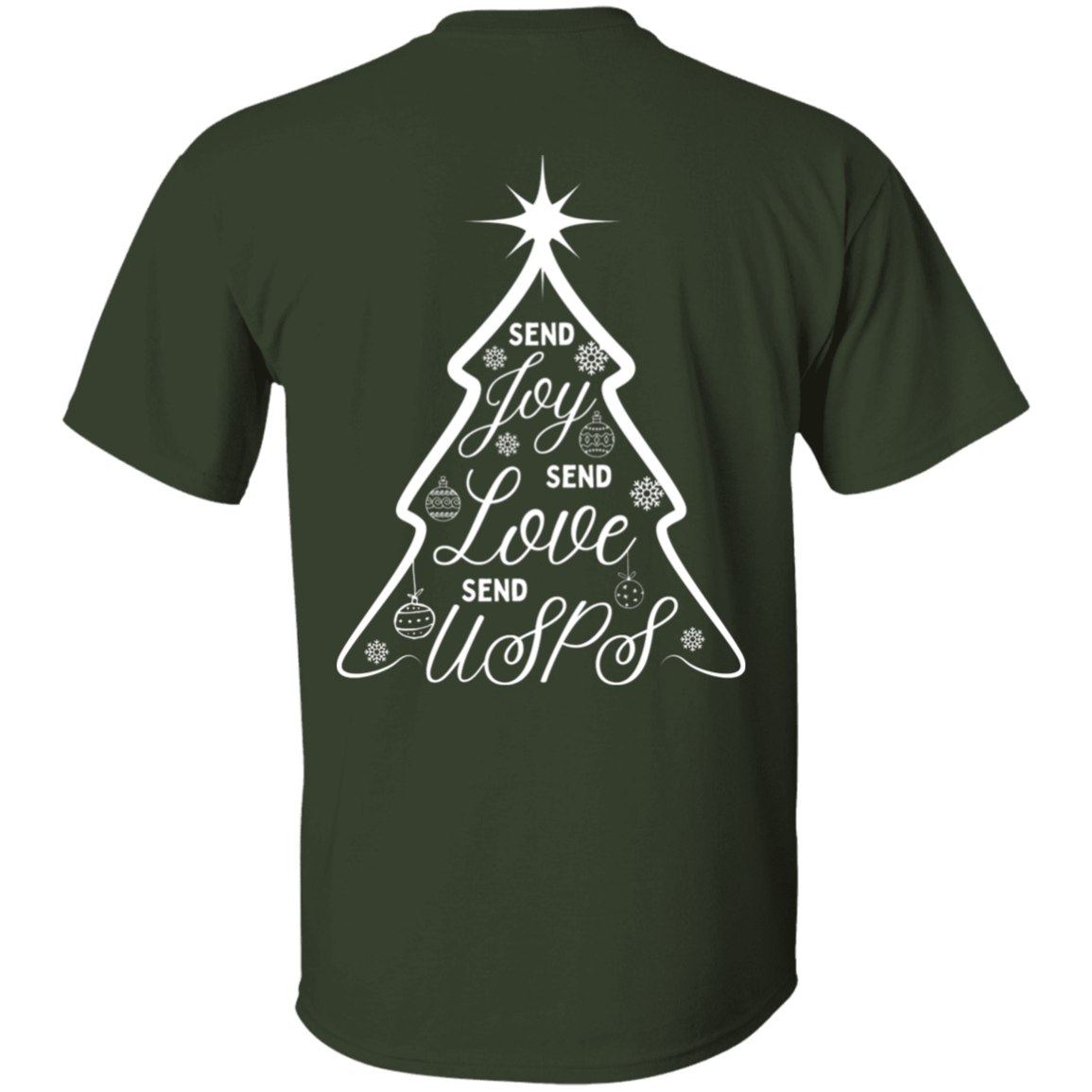 Send USPS XMas 5.3 oz. T-Shirt