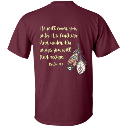 Psalm 91:4 yellow 5.3 oz. T-Shirt
