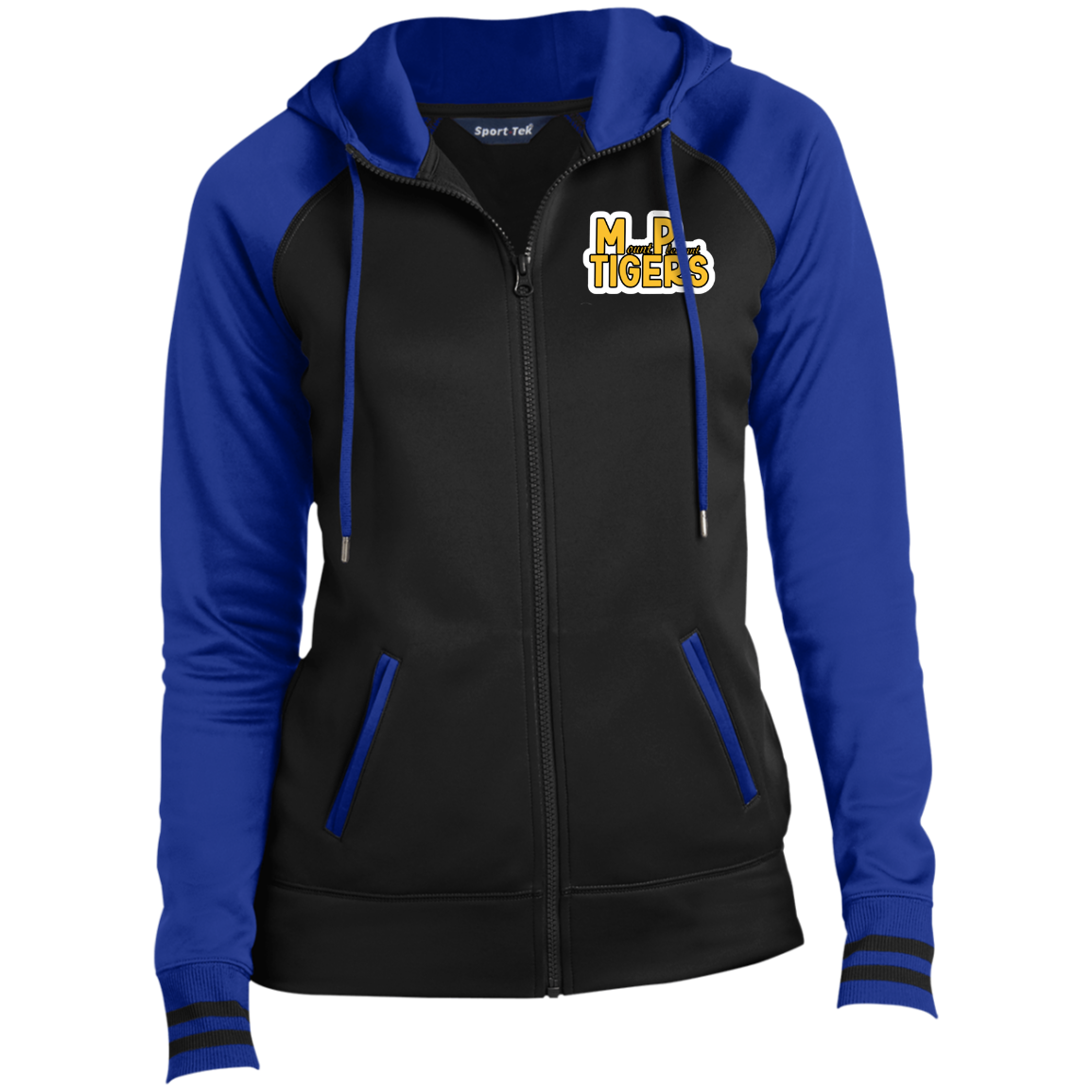 MP Tiger Gold & White- Ladies' Sport-Wick® Full-Zip Hooded Jacket