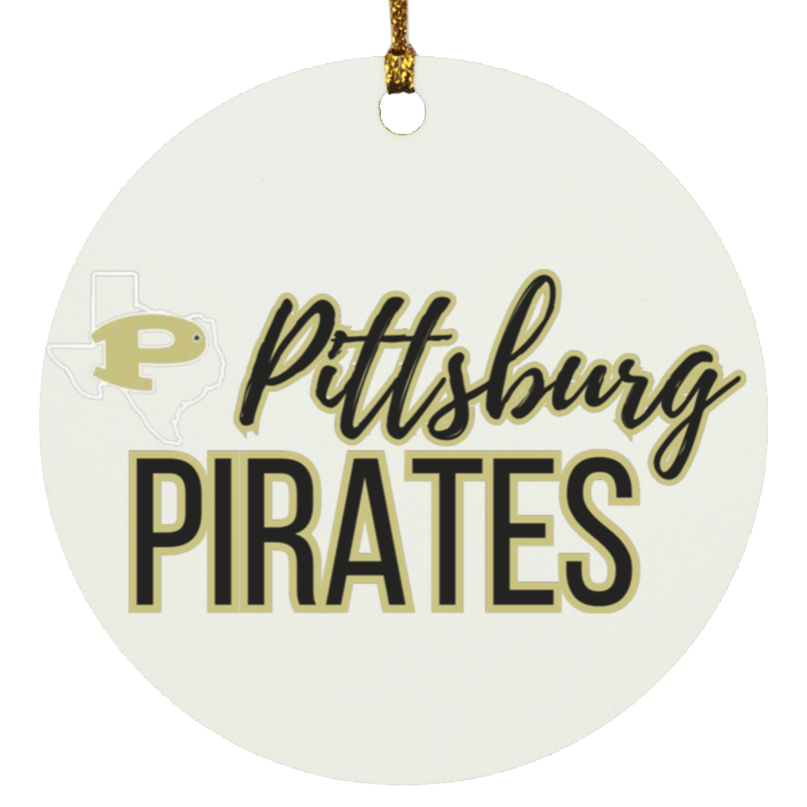 Pittsburg Pirates Circle Ornament
