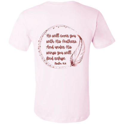 Psalm 91:4 Mauve Unisex Jersey Short-Sleeve T-Shirt