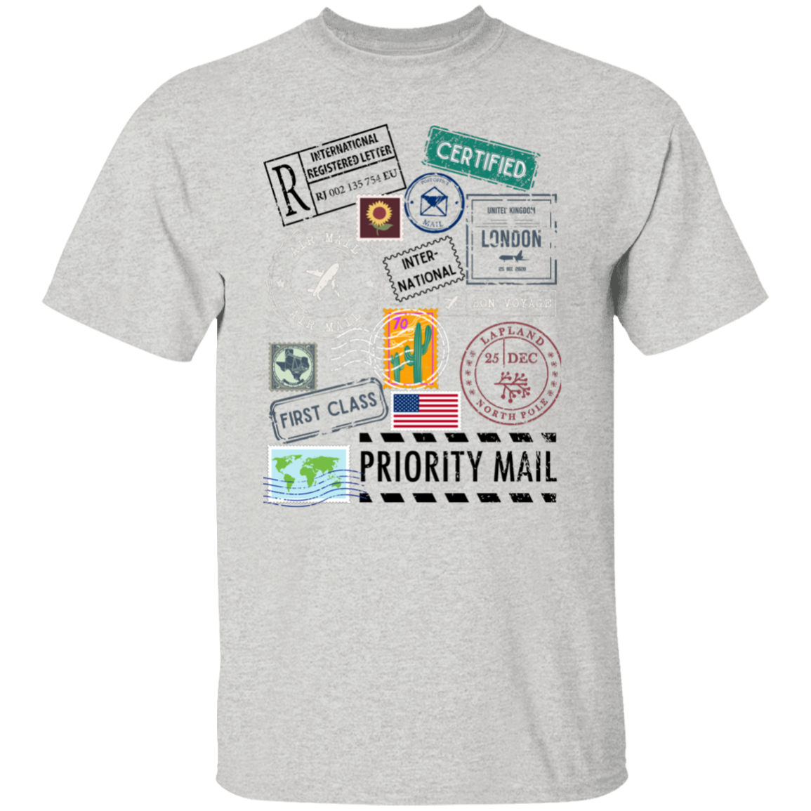 Postage Multi 5.3 oz. T-Shirt