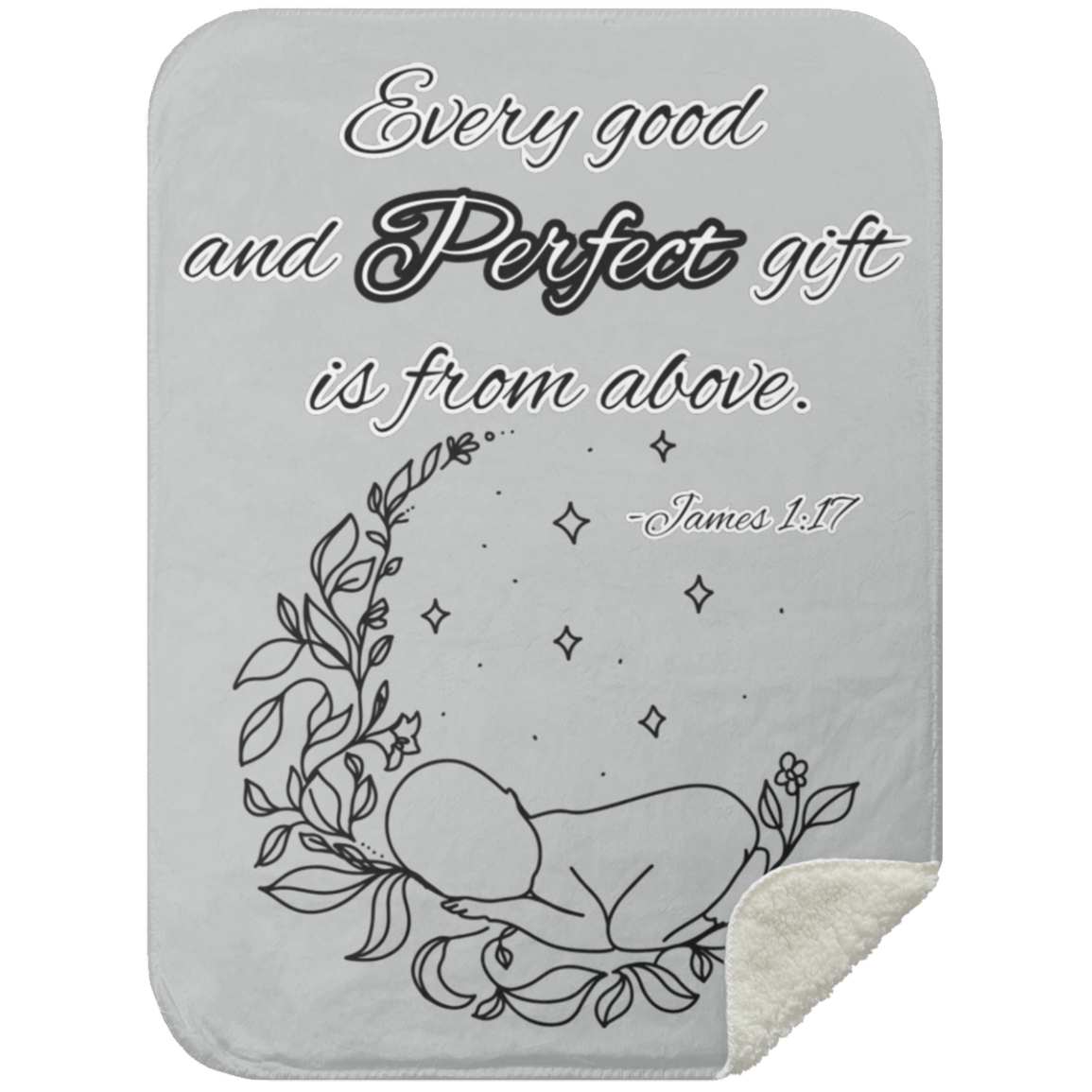 James 1:17 Mink Sherpa Blanket 30x40