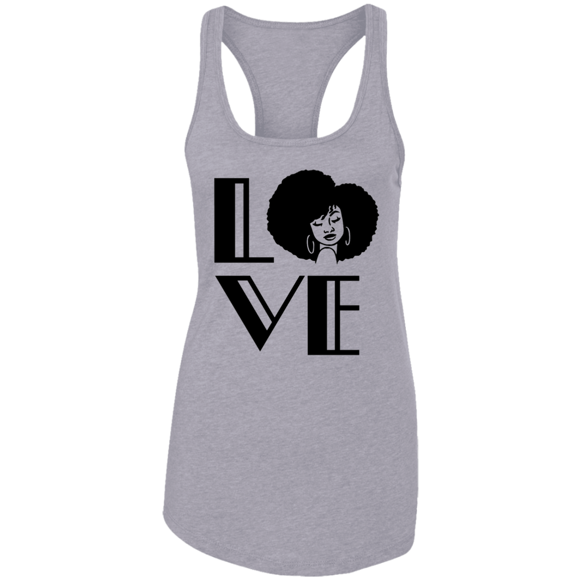 Afro Love- Ladies Ideal Racerback Tank