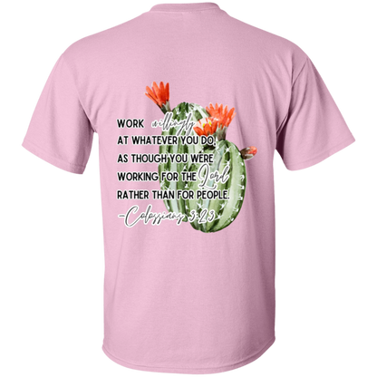 Colossians 3:23 red 5.3 oz. T-Shirt