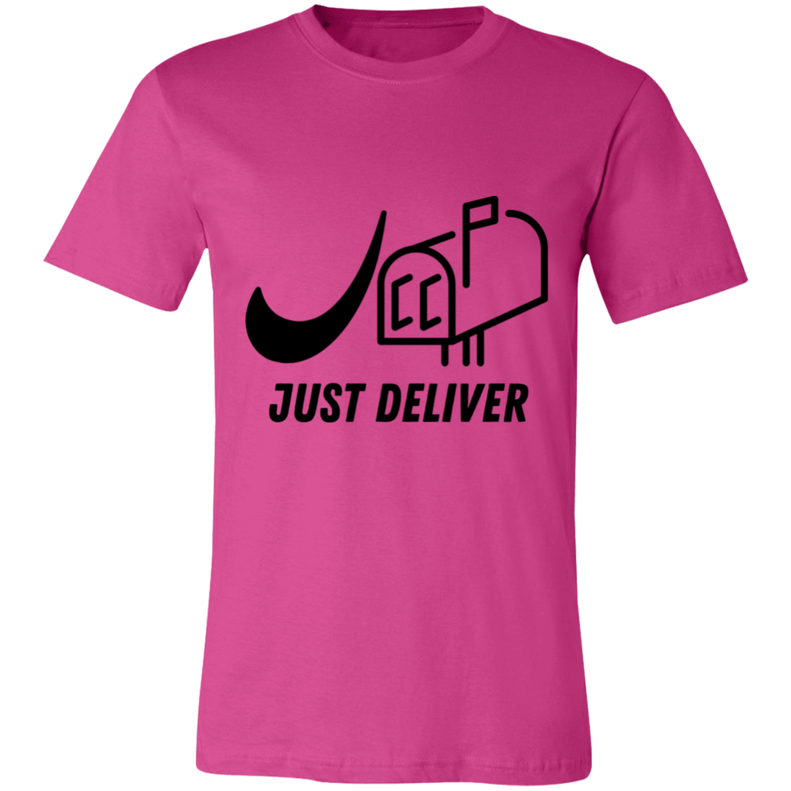 Just Deliver Mailbox Black Unisex Jersey Short-Sleeve T-Shirt