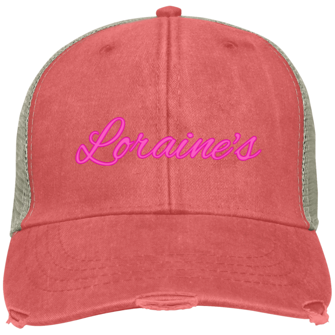 Loraine's Bright Pink Embroidered Ollie Cap