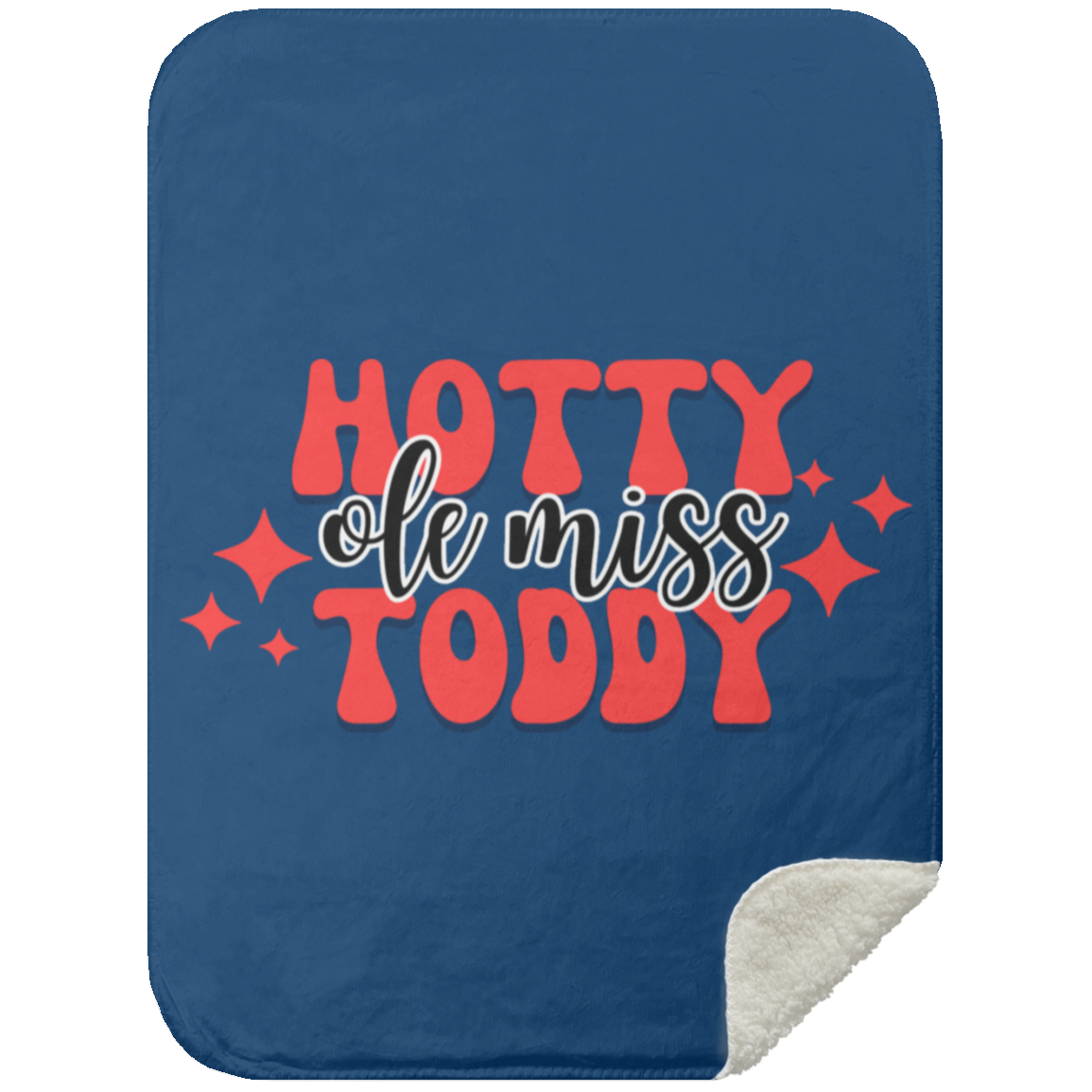 Ole Miss Hotty Toddy Premium Sherpa Blanket 30x40