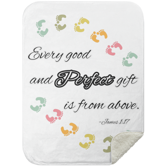 James 1:17 Mink Sherpa Blanket 30x40