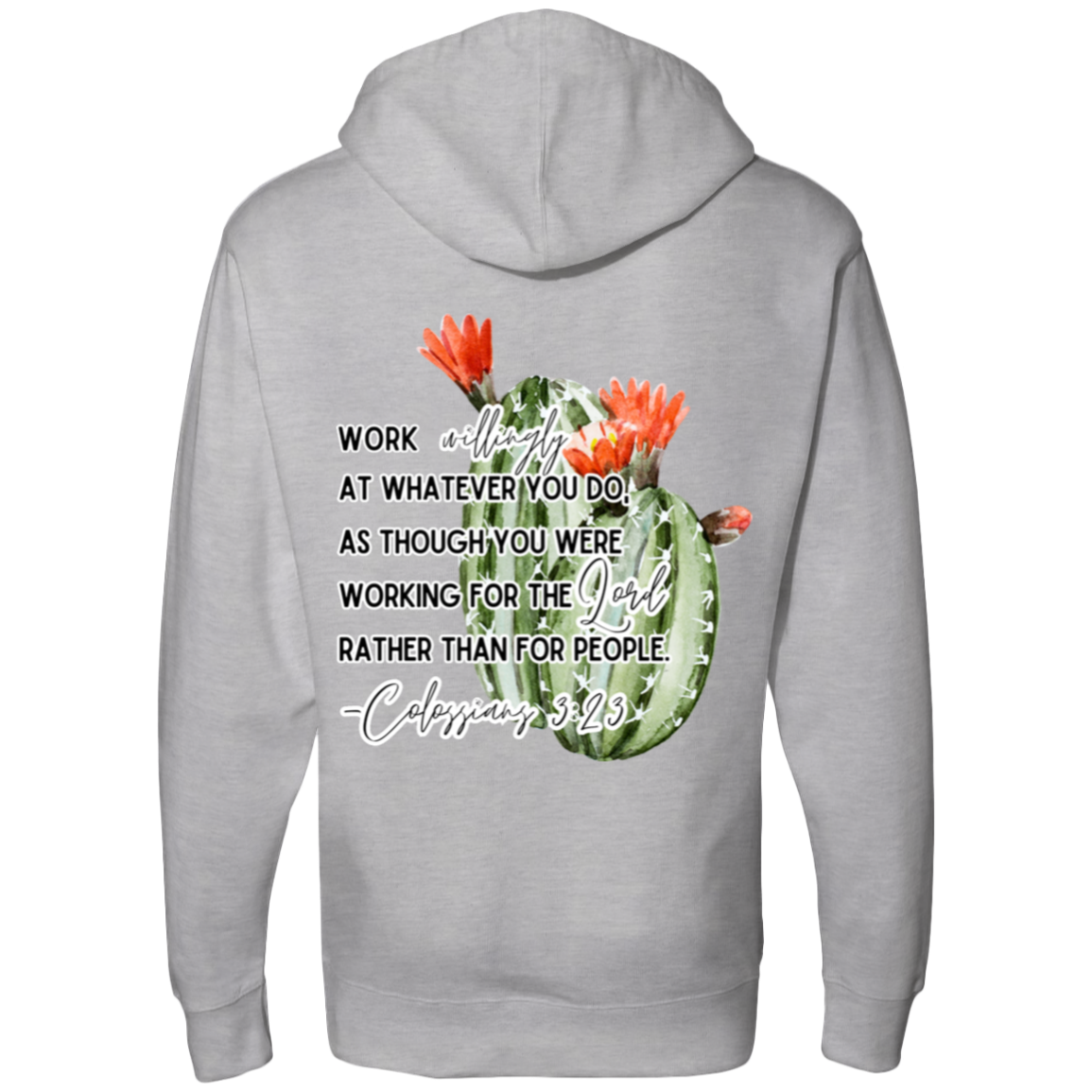 Colossians 3:23 red Midweight Hooded Sweatshirt